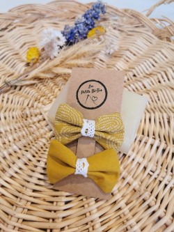 Duo de barrettes Moutarde