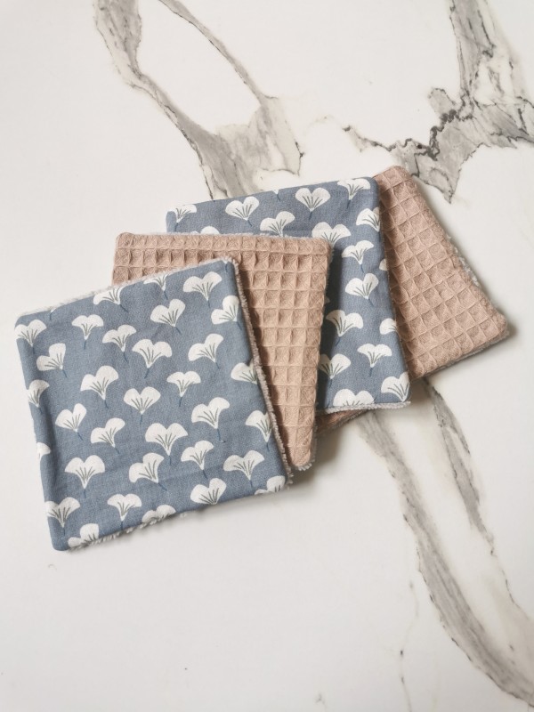 Lot de 4 carrés démaquillants