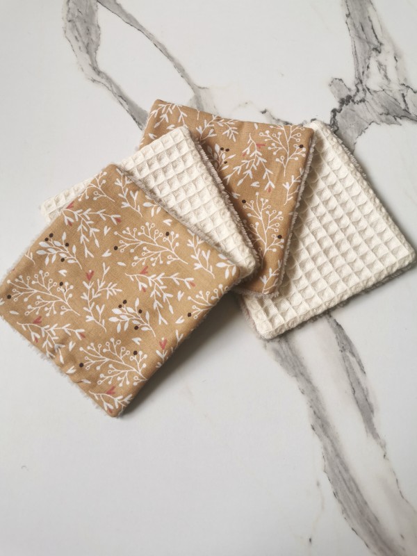 Lot de 4 carrés démaquillants