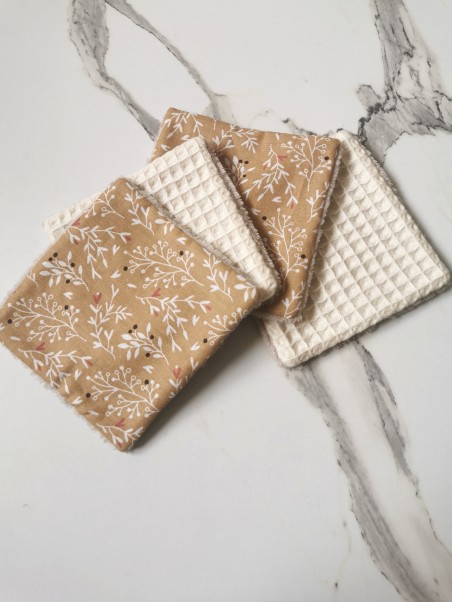 Lot de 4 carrés démaquillants