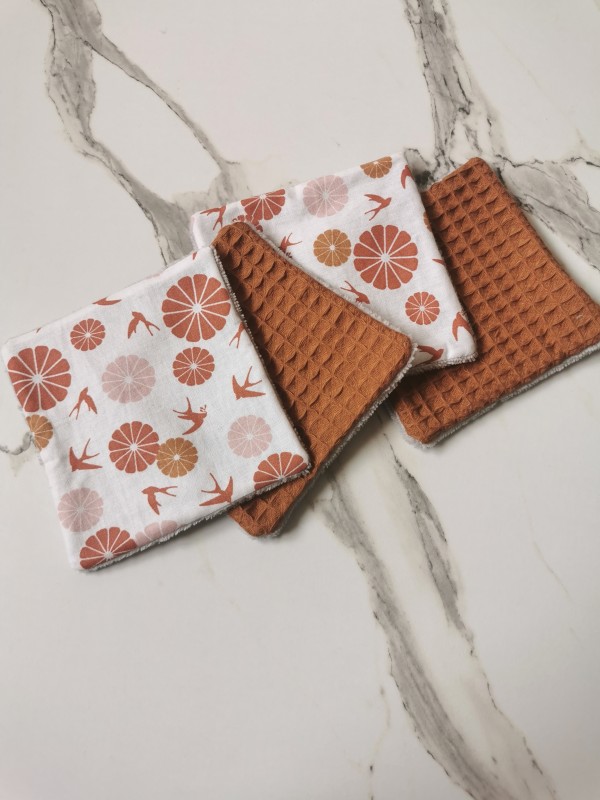 Lot de 4 carrés démaquillants