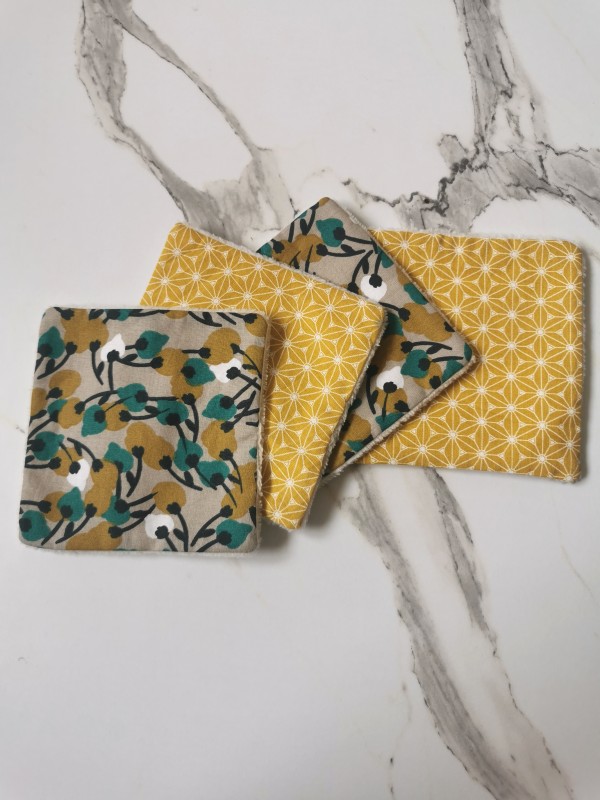 Lot de 4 carrés démaquillants