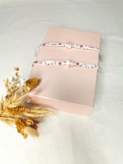Lot bracelets fleurs roses